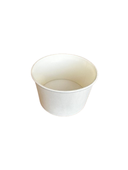 Boluri din carton alb exterior si interior pentru supa, cu capac transparent, 16 oz/470 ml, 25 buc/set