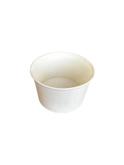 Boluri din carton alb exterior si interior pentru supa, cu capac transparent, 16 oz/470 ml, 25 buc/set