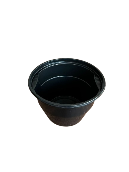Goodpack - Boluri pentru supa din PP negru, , cu capac transparent, 680ml, 50buc/set
