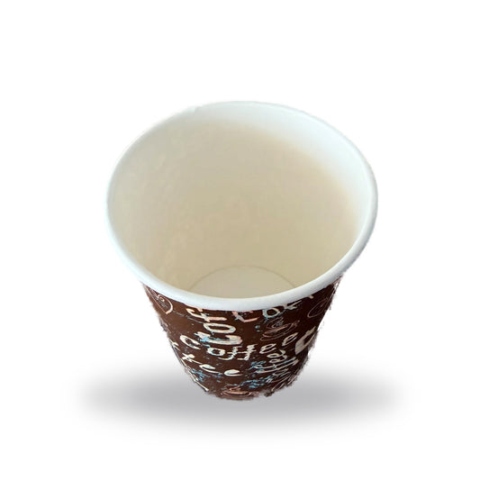 Pahar carton 8 oz coffee print, 50 buc/set