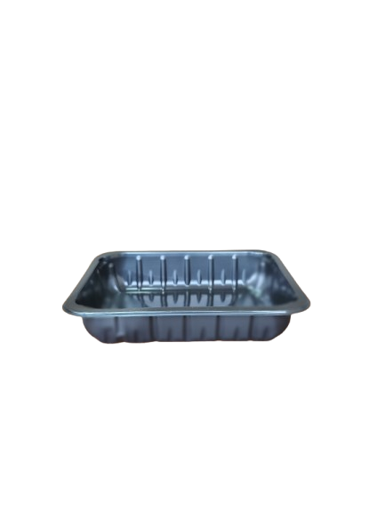 Caserole negre cu capac transparent inclus, 187*137*37 mm, 50 buc/set