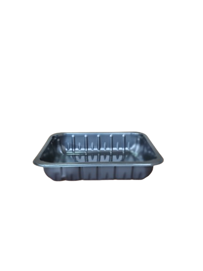 Caserole negre cu capac transparent inclus, 187*137*37 mm, 50 buc/set