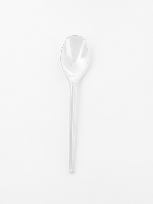 Lingurite transparente reutilizabile, 100 buc/set