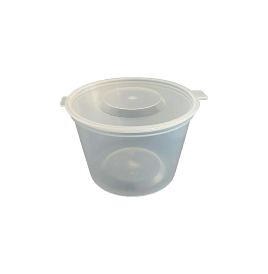 Sosiere rotunde din PP cu capac atasat 4 oz, 50 buc/set