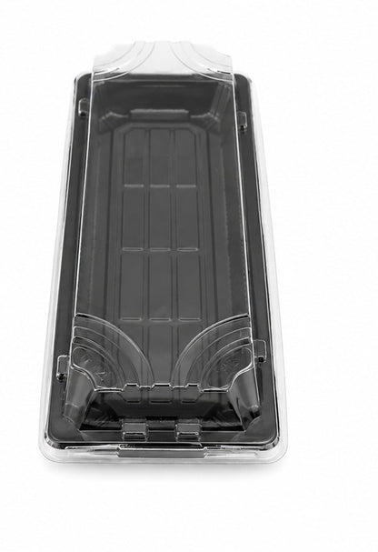 Caserole sushi negre cu capac transparent, 224*94 mm