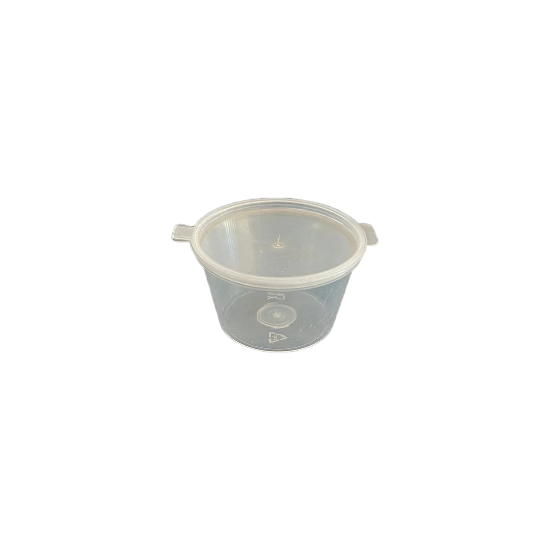 Sosiere rotunde din PP cu capac atasat 2 oz, 50 buc/set