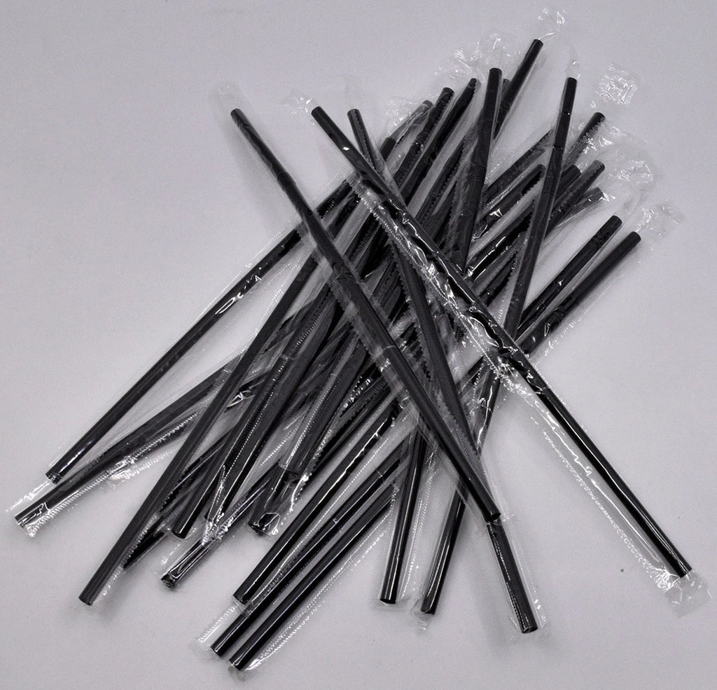 Paie reutilizabile negre, ambalate individual, 240*5mm, 1000buc/set