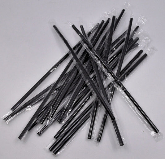 Paie reutilizabile negre, ambalate individual, 240*5mm, 1000buc/set