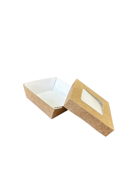 Cutii carton natur cu fereastra, 115*115mm, 25 buc/set