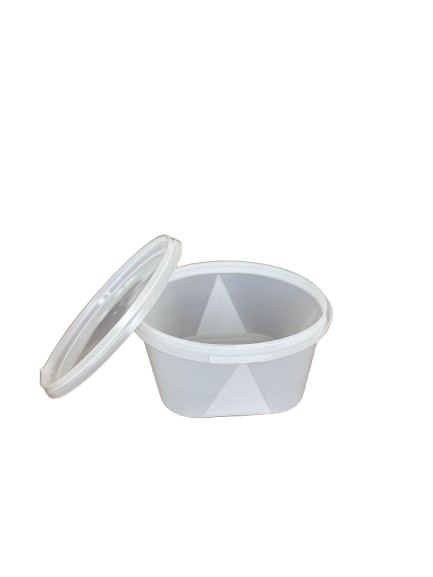 Boluri pentru supa din PP transparent cu sigiliu si capac transparent 560ml, 50buc/set