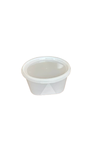 Boluri pentru supa din PP transparent cu sigiliu si capac transparent 560ml, 50buc/set